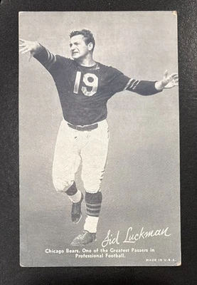 1948 Exhibit Card Set-Break Sid Luckman VG Chicago Bears - Image 1 of 4