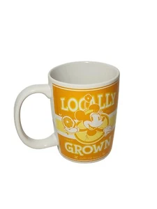 Disney Parks Minnie & Mickey Mouse Locally Grown Orange Coffee Mug Cup New - Picture 1 of 6