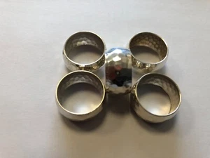5pcs Napkin Rings Extra Thin for SILK NAPKINS (!) RARE - Picture 1 of 5