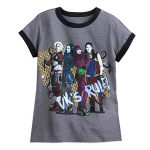 NWT Disney store Descendants Tee Shirt Girls Cast Ringer  S,M,L,XL - Picture 1 of 1