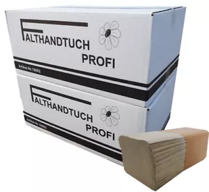 10.000 Blatt Handtuchpapier Papierhandtücher Falthandtücher 25x23cm natur - Bild 1 von 3