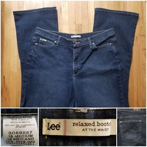 Womens Lee Riders Size 18 M Relaxed Bootcut Stretch Denim Blue Jeans 3058557 - Picture 1 of 10