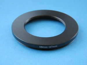 58mm to 37mm Stepping Step Down Ring Camera Lens Filter Adapter Ring 58-37mm - Picture 1 of 2