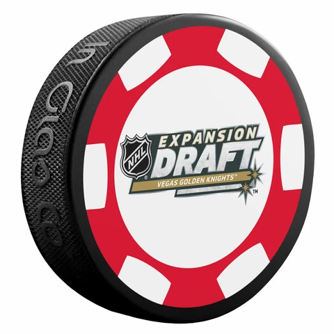 2017 Expansion Draft Vegas Golden Knights NHL Souvenir Hockey Puck - Poker Chip Cover