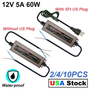 Waterproof 12V Power Supply Led Transformer Driver AC110 to DC 12 Volt Converter - Picture 1 of 14