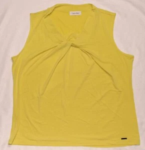 Calvin Klein Women's Sleeveless Shirt Yellow NWOT Size XL - Picture 1 of 5