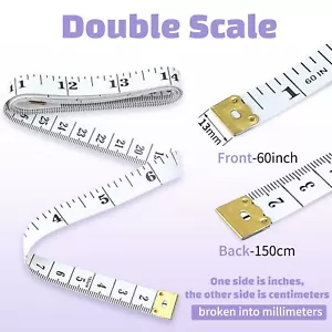 2 pack Soft Flexible 60" Ruler Tape Measure Body Sewing Tailor Cloth Art & Craft - Picture 1 of 6