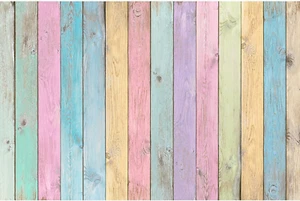 7X5Ft Spring Easter Backdrops Colorful Wood Easter Photography Backdrop - Picture 1 of 12