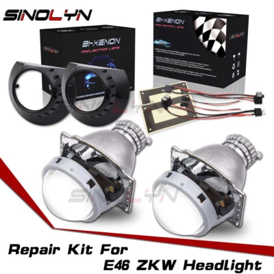 For BMW 3 Series E46 Headlight ZKW D2S HID Bi-xenon Projector Lens Retroquick - Image 1 of 4