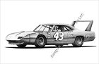 Richard Petty #43 Plymouth Superbird picture print drawing NASCAR 1970 70