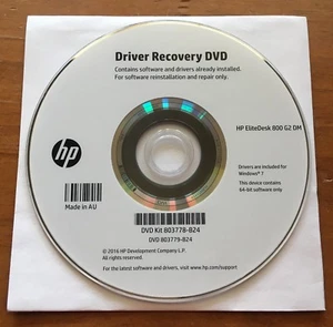 Driver Recovery DVD HP EliteDesk 800 G2 DM WIN7 64 bit - Brand New - Picture 1 of 1