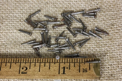 old wire clinching Shoe NAILS 50 tacks pins 3/8” BRADS vintage 1903 antique Cover