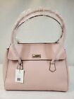 Nwt London Fog Women's Maille Pink Inner Pocket Zipper Double Handle Tote Bag