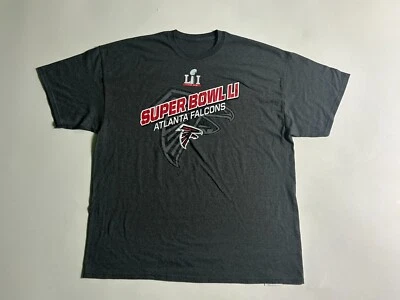 Super Bowl LI Atlanta Falcons Shirt Mens 2XL Gray Crewneck NFL Football Sports T - Image 1 of 4
