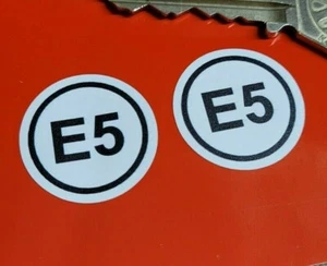 E5 Etanolo Benzina Adesivi 25mm Coppia Senza Piombo Pompa Benzina Carburante Forecourt - Foto 1 di 1