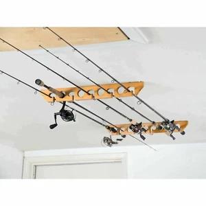 Caña de pescar soporte de montaje en pared para techo organizador carrete garaje contenedor de almacenamiento caja - Imagen 1 de 8