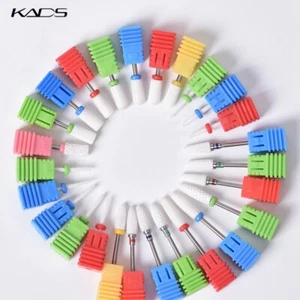Ceramic Nail Drill Bits 3/32" Electric Nail File Nail Rotary Burr Cuticle Cutter - Picture 1 of 44
