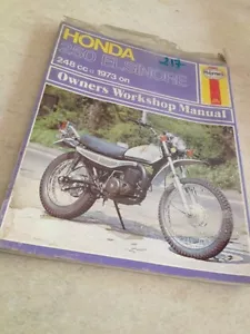 Haynes 217 Honda CR250 Elsinore Nuevo Cr 250 1973 Owners Workshop Manual - Imagen 1 de 1