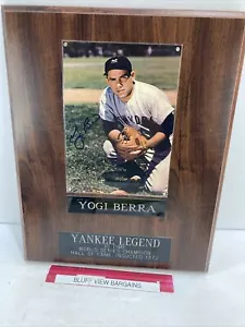 Yogi Berra Autographed Plaque ( Can Not Verify Signature) Limited Edition - Picture 1 of 6