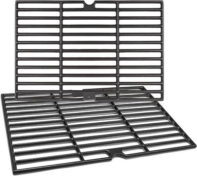 Grill Cooking Grates Grid 2-Pack Cast Iron Replacement 15.5" For Dyna Glo BBQ