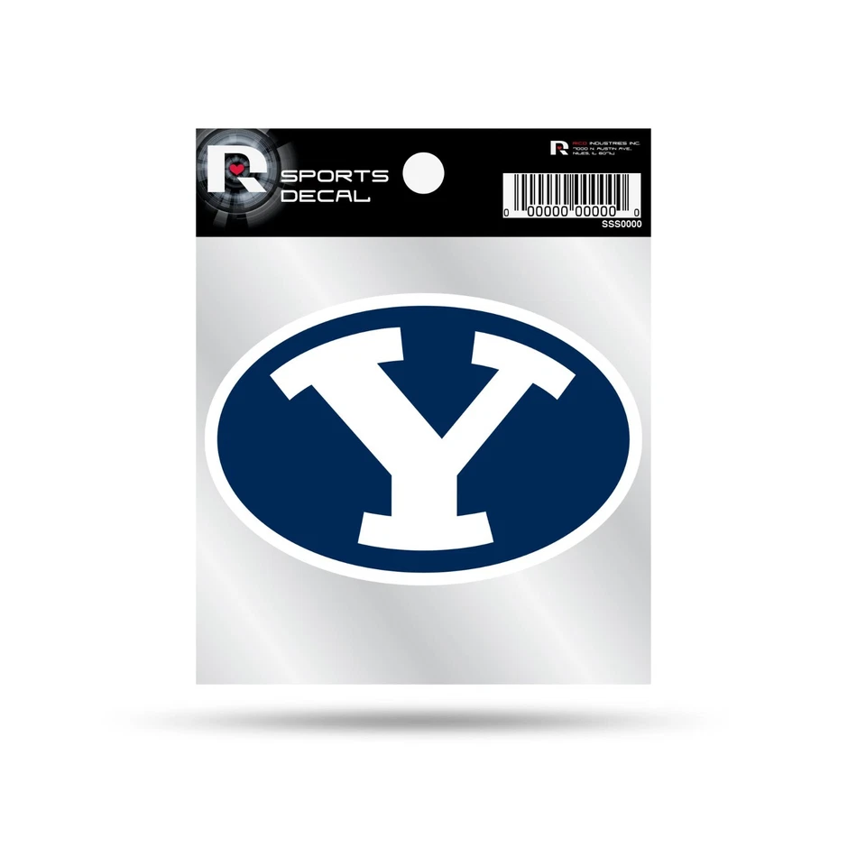 BYU Cougars 4"X4" Weeded Decal On Clear Backer - Image 1 of 1