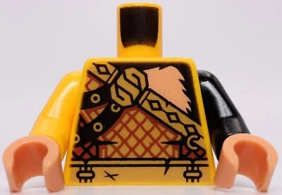 Lego Pearl Gold Torso Nougat Fur Gold Crossbelt Armor Pattern Black Arm Left - Image 1 of 2