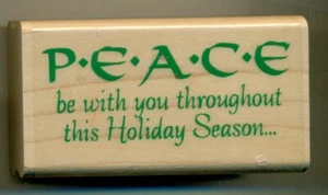 CRAFTS - RUBBER STAMP - HAMPTON ART STAMPS - PEACE BE WITH YOU - Imagen 1 de 2