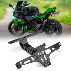 Motorcycle LED License Plate Holder For Kawasaki Ninja 650 400 300 250 Z250 Z300 - Picture 1 of 16
