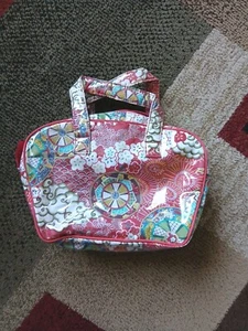 Bolsa de cosméticos de maquillaje de viaje NICK & NORA Red Dragon MCM retro atómico - Imagen 1 de 9