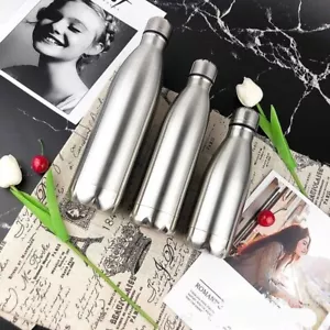 Stainless Steel Water Bottle 1 Liter Drink Bottle for Sport Travel Free Shipping - Picture 1 of 26