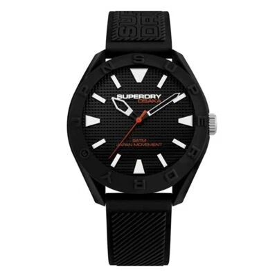 Reloj deportivo unisex de Superdry en negro 5 cajeros automáticos impermeable ""OSAKA SDSYG243B