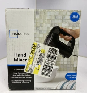 Hand Mixer Electric Corded Kitchen Mixer Handheld Mixer 5 Speed - Picture 1 of 6