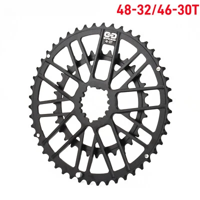 Folding Gravel Road Bike Chainring 46-30T 48-32T 8-12 Speed 3-nail Chainwheel - Image 1 of 4