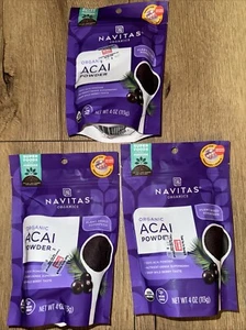 3 Pack Navitas Organics Acai Powder 4 oz. Each Exp 03/2025 - Picture 1 of 1