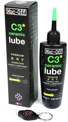 Muc-Off C3 Ceramic Premium Dry 4.1oz (120ml) Bike Chain Lubricant with UV Light - Image 1 of 3