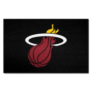 FANMATS - 11913 NBA Miami Heat Nylon Face Starter Rug 19"x30" Starter Mat - Picture 1 of 2