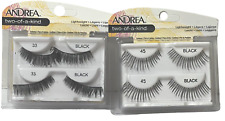 BRAND NEW 2-Packs Andrea two-of-a-kind False Eyelash Lightweight 33 & 45 Black