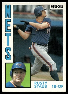 1984 O-Pee-Chee Rusty Staub New York Mets #224 - Image 1 of 2