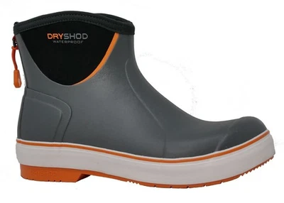 Dryshod Men's Slipnot Ankle-Hi Deck Boot Grey/Black - SLN-MA-GY, Grey/Orange - Image 1 of 4