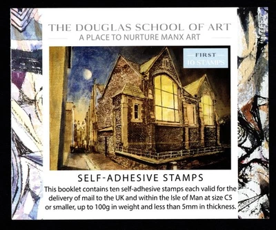 ISLA DE MAN 2020 LA ESCUELA DE ARTE DOUGLAS FOLLETO AUTOADHESIVO MNH Foto 1 de 3
