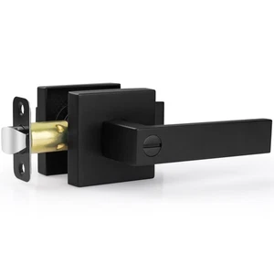 1 Pack Door Handle Black Interior Door Knobs, Keyless Privacy Door Lock for B... - Picture 1 of 9