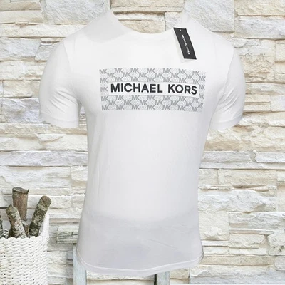 CAMISETA MANGA CORTA CUELLO REDONDO BLANCA PARA HOMBRE NUEVA CON ETIQUETAS MICHAEL KORS PRECIO DE VENTA SUGERIDO POR EL FABRICANTE $56.99 TALLA S XL Foto 1 de 4