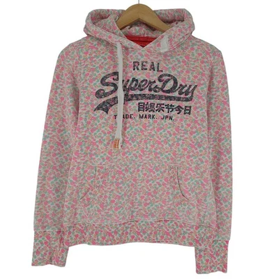 Sudadera Superdry Con Capucha Para Mujer Multicolor Floral De Algodón Talla S - Imagen 1 de 4
