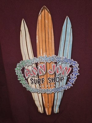 Camiseta Ron Jon Surf Shop Las Vegas Grande Para Hombre Borgoña Gráfico Logo Foto 1 de 4
