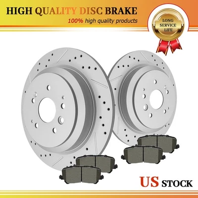 Kit de rotores de freno de disco trasero y pastillas de freno de cerámica para Acura MDX 2014 2015 2016 Foto 1 de 4