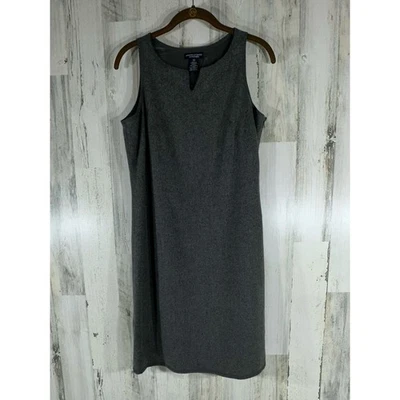American Eagle Shift Dress Sz 8 (XS) Gray Wool Blend Zip Slits Notch Neck Lined - Image 1 of 4