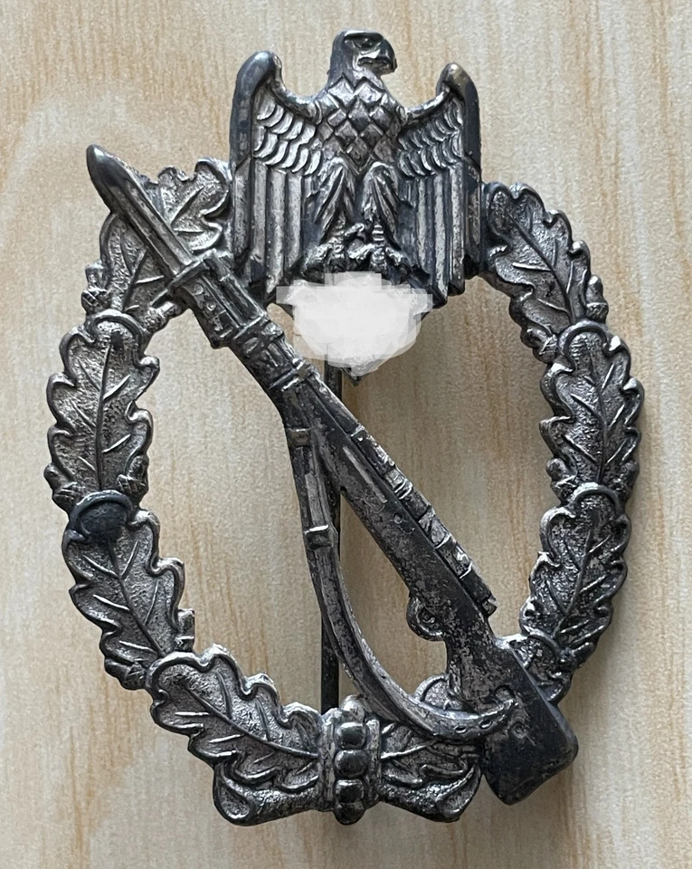 alte Pins Anstecknadeln Deutsches Reich 1939/45 'Infanterie-Sturmabzeichen" silb - Bild 1 von 3