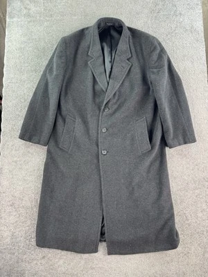 Chaps Ralph Lauren Coat Mens 48 L Gray Wool Tweed Premium Luxury Designer Pea - Image 1 of 4