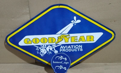 Good Year Aviation Products Porcelain Enamel Sign 30 x 18 Inches 1 Sides - Image 1 of 4