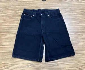 VINTAGE Levi's 550 Herrenshorts Größe 33 schwarz Denim lockere Passform 10" Insm exzellenter Zustand - Bild 1 von 7